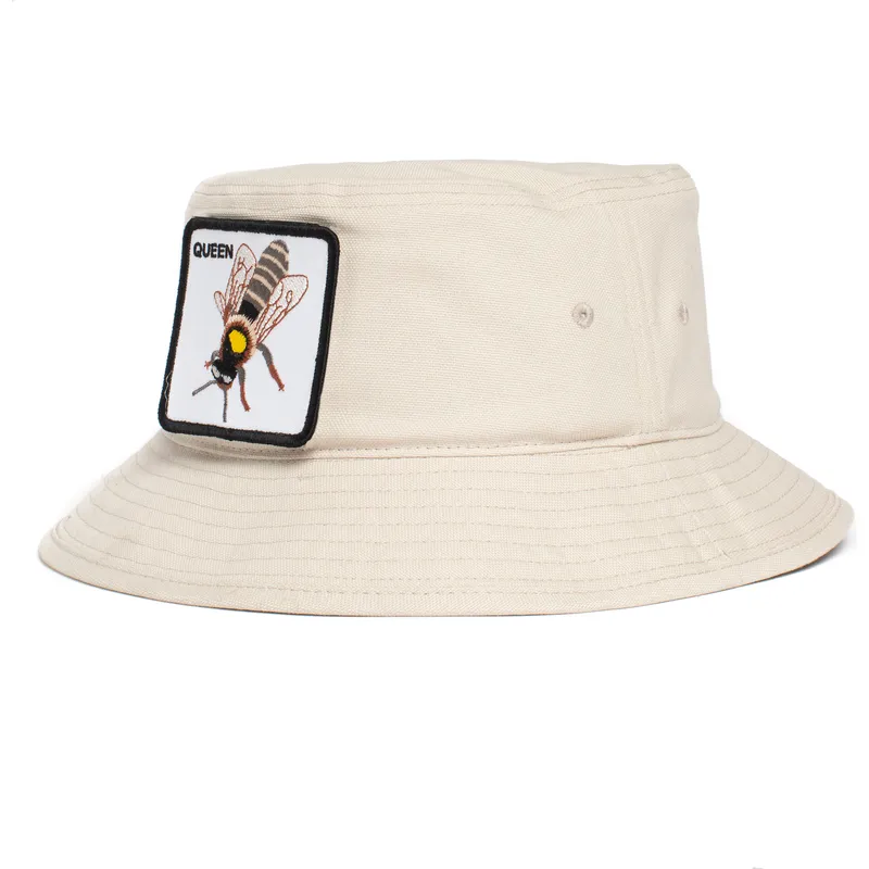 hinkar-vit-fran-bucket-blanco-abeja-queen-bee-witched-the-farm-the-farm-av-goorin-bros