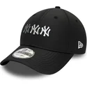 new-era-new-york-yankees-mlb-9forty-stack-logo-justerbar-svart-bojd-keps