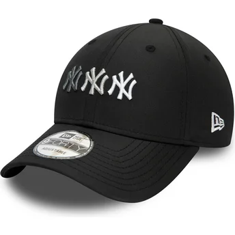 new-era-new-york-yankees-mlb-9forty-stack-logo-justerbar-svart-bojd-keps