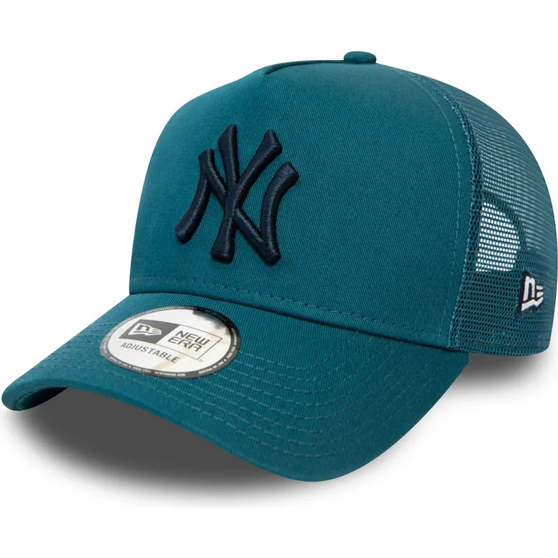 new-era-new-york-yankees-mlb-league-essential-a-frame-bla-truckerkeps-med-svart-logotyp