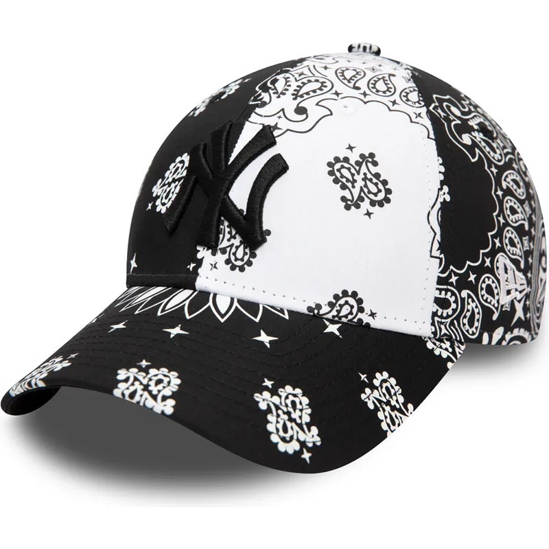 kepsar-curva-svart-justerbart-band-9forty-paisley-print-fran-new-york-yankees-mlb-av-new-era