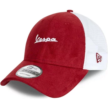 New Era Suede A Frame Vespa Piaggio Red Trucker Hat