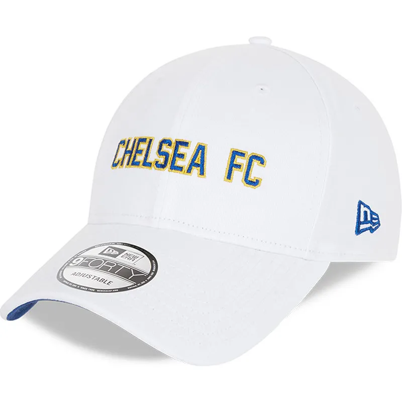 kepsar-curva-vit-justerbart-band-9forty-cotton-wordmark-fran-chelsea-football-club-premier-league-av-new-era