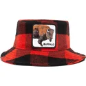 hinkar-curva-rod-snapback-fran-bucket-rojo-y-negro-bufalo-buffalo-i-m-a-little-hoarse-the-farm-the-farm-av-goorin-bros