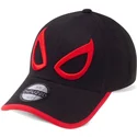 svart-kurvad-snapback-keps-spider-man-minimal-eyes-marvel-comics-fran-difuzed