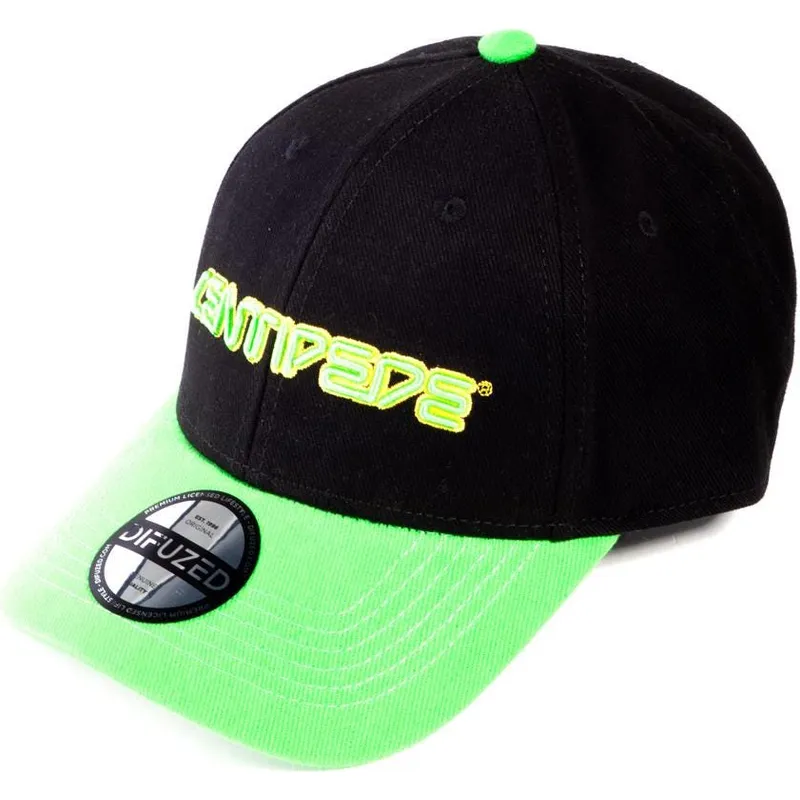 svart-och-gron-justerbar-bojd-keps-centipede-atari-fran-difuzed