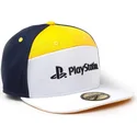 justerbar-vit-gul-och-marinbla-flat-keps-playstation-sony-fran-difuzed