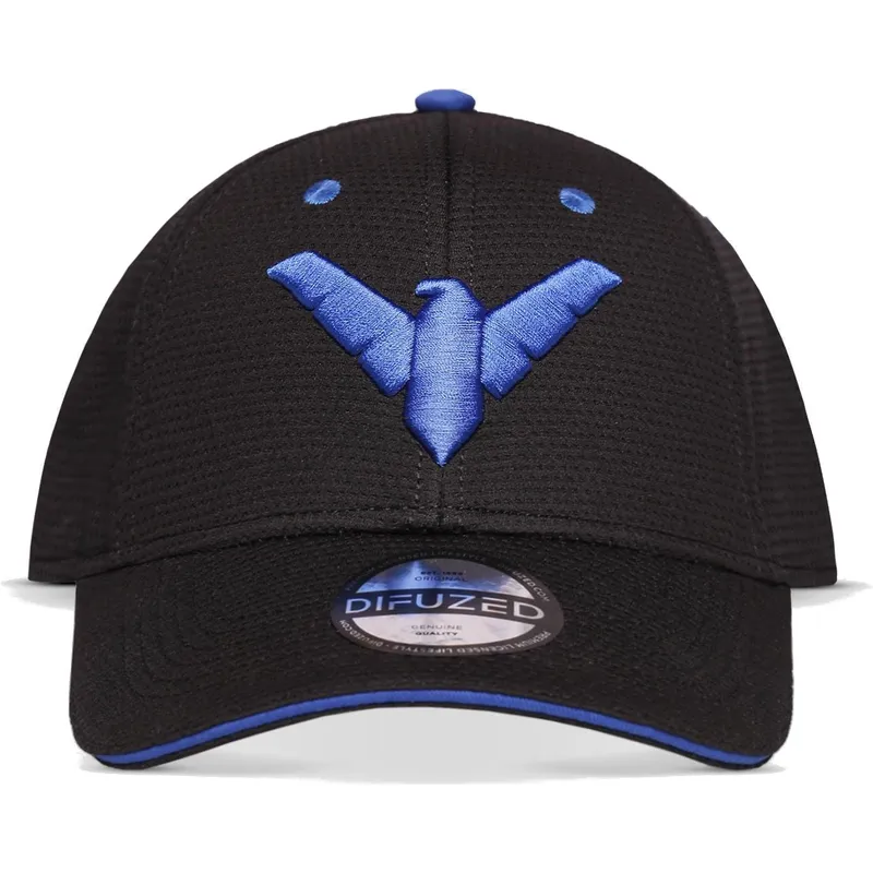 svart-bojd-keps-snapback-nightwing-dc-comics-fran-difuzed