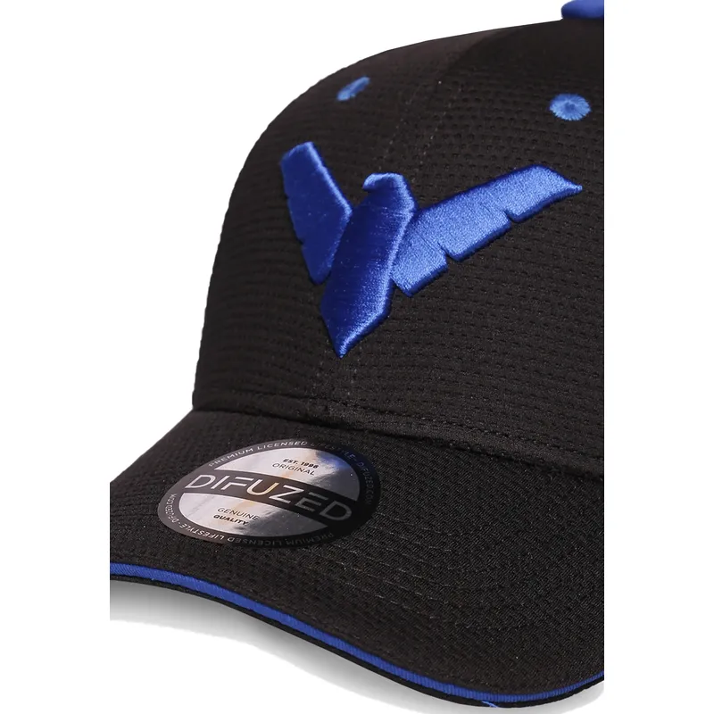 svart-bojd-keps-snapback-nightwing-dc-comics-fran-difuzed