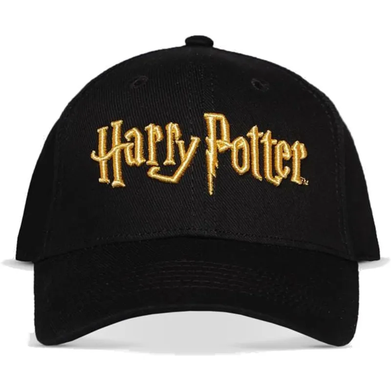 svart-bojd-keps-snapback-gold-logo-harry-potter-fran-difuzed