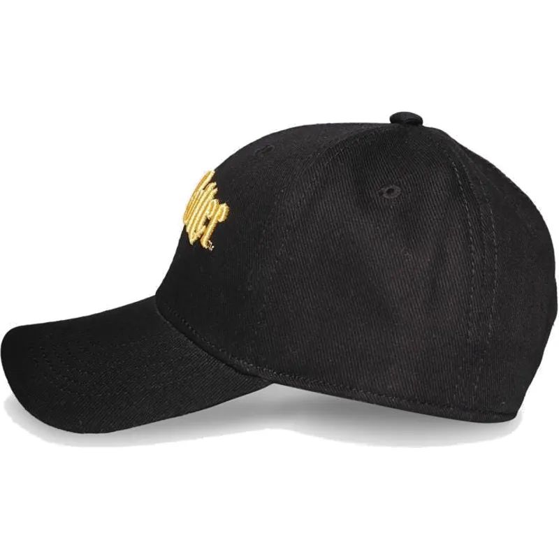 svart-bojd-keps-snapback-gold-logo-harry-potter-fran-difuzed
