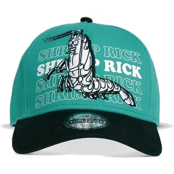 Grön och svart snapback keps med böjd skärm Rick Shrimp Rick och Morty av Difuzed