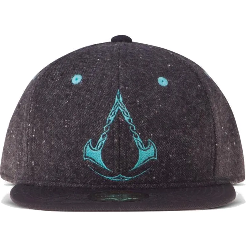 svart-platt-snapback-keps-valhalla-logo-assassin-s-creed-fran-difuzed