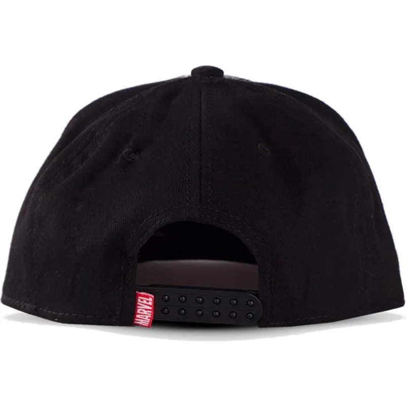 gra-och-svart-platt-snapback-keps-metal-avengers-logo-marvel-comics-fran-difuzed