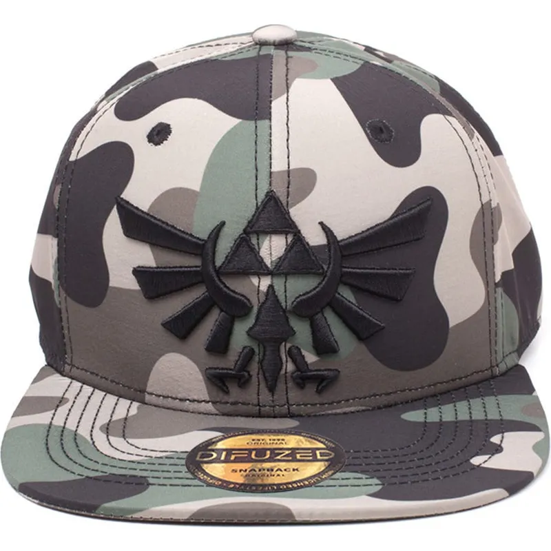platt-kamouflagekeps-snapback-triforce-screen-print-the-legend-of-zelda-av-difuzed