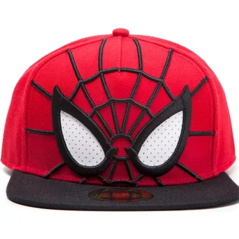 rod-och-svart-platt-snapback-keps-spider-man-3d-mesh-eyes-marvel-comics-fran-difuzed