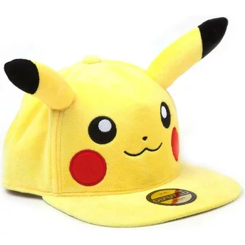 Gul platt snapback-keps med Pikachu plysch Pokémon från Difuzed