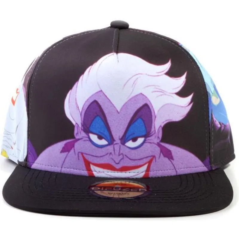 svart-platt-snapback-keps-ursula-lilla-sjojungfrun-disney-fran-difuzed