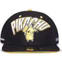 svart-platt-snapback-keps-pikachu-embarrassed-pokemon-fran-difuzed