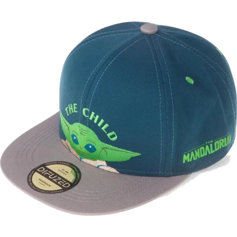 platt-bla-och-gra-snapback-keps-for-barn-grogu-baby-yoda-the-child-the-mandalorian-star-wars-fran-difuzed