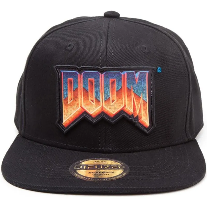 svart-platt-snapback-keps-logo-doom-fran-difuzed