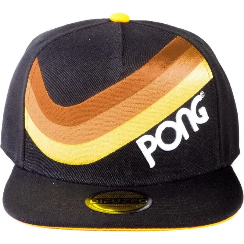 svart-platt-snapback-keps-pong-retro-striped-atari-fran-difuzed