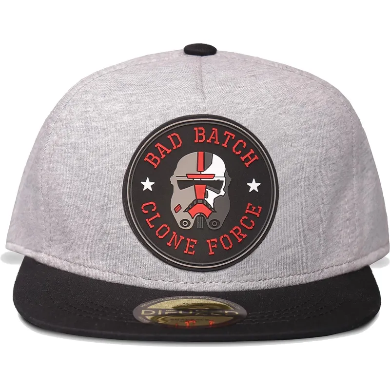 gra-och-svart-platt-snapback-keps-for-barn-hunter-the-bad-batch-clone-force-star-wars-fran-difuzed