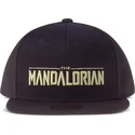 svart-platt-snapback-keps-the-mandalorian-silhouette-star-wars-fran-difuzed
