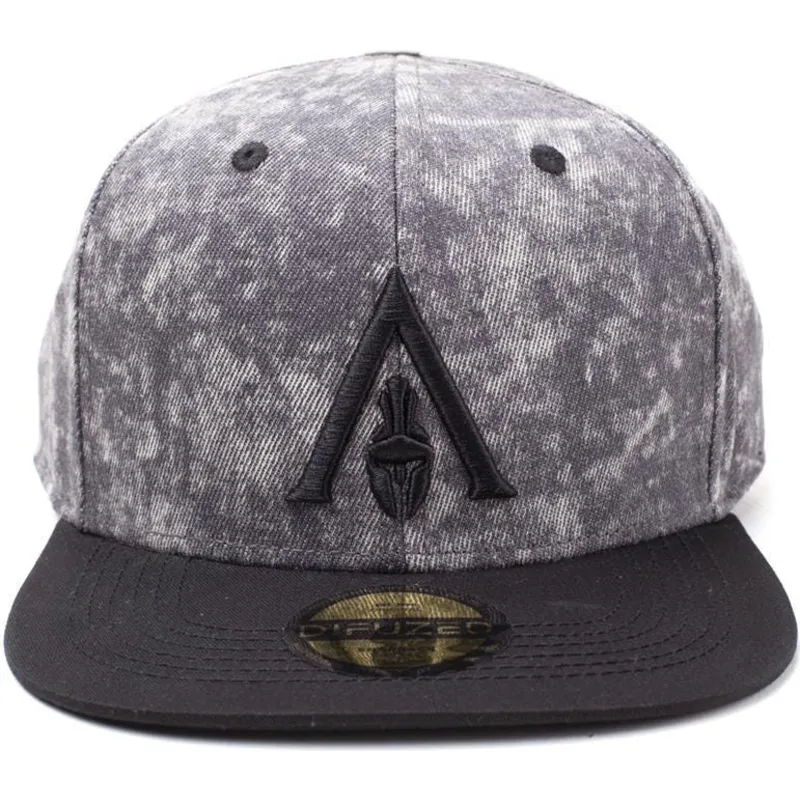 snapback-keps-gra-och-svart-odyssey-logo-apocalyptic-assassin-s-creed-fran-difuzed