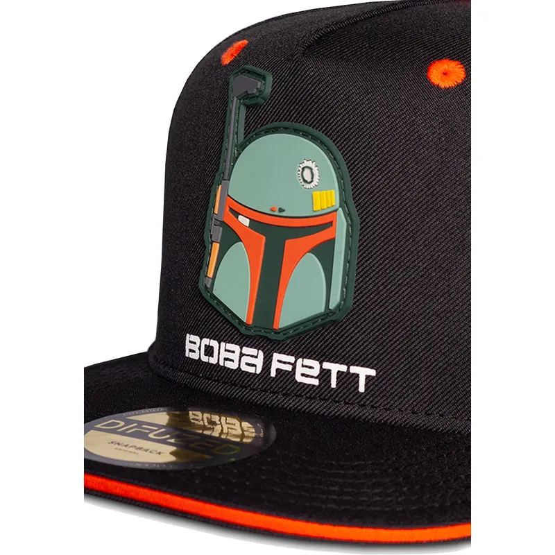 svart-och-orange-platt-snapback-keps-for-barn-boba-fett-bounty-hunter-the-mandalorian-star-wars-fran-difuzed