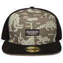 difuzed-forbidden-west-horizon-gron-och-svart-snapback-flat-keps