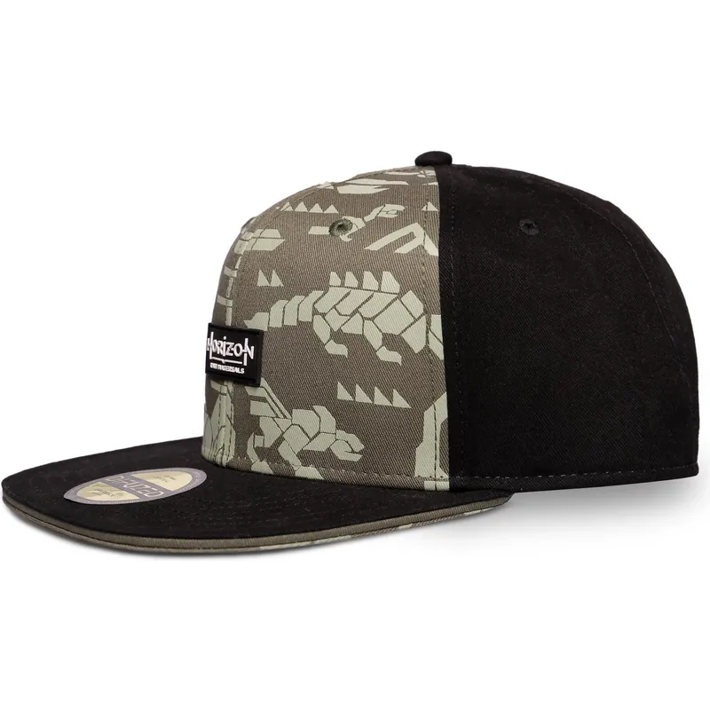 gron-och-svart-platt-snapback-keps-forbidden-west-horizon-fran-difuzed