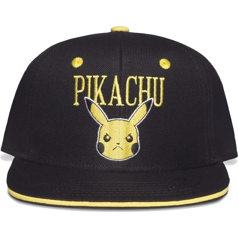 svart-och-gul-platt-snapback-keps-pikachu-angry-pokemon-fran-difuzed