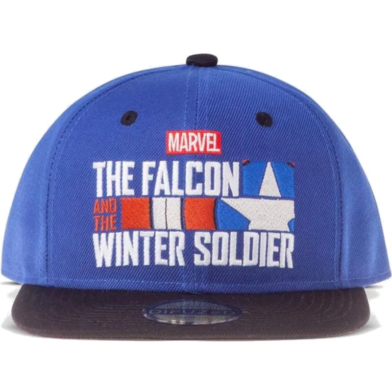 bla-och-svart-platt-snapback-keps-the-falcon-and-the-winter-soldier-logo-marvel-comics-fran-difuzed