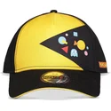 svart-snapback-keps-med-bojd-skarm-pac-man-fran-difuzed