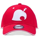 snapbackkeps-med-rod-bojd-skarm-och-leaf-logotyp-fran-animal-crossing-av-difuzed