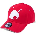 snapbackkeps-med-rod-bojd-skarm-och-leaf-logotyp-fran-animal-crossing-av-difuzed