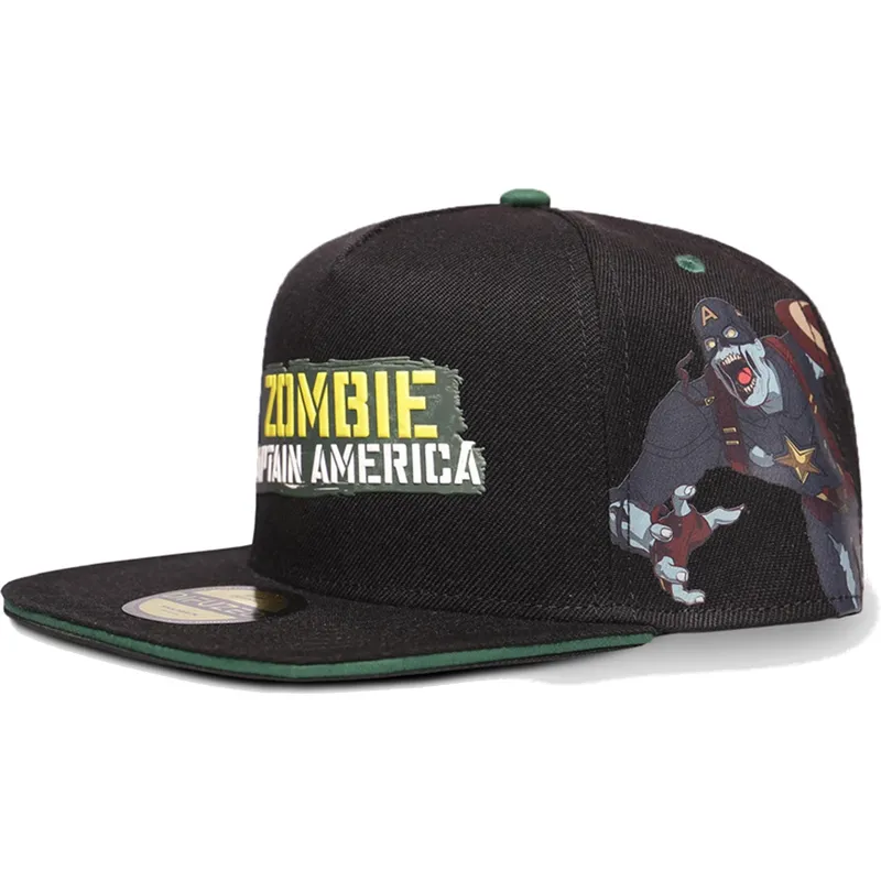 svart-platt-snapback-keps-kapten-amerika-zombie-what-if-marvel-comics-fran-difuzed