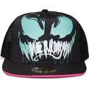 svart-och-rosa-platt-truckerkeps-snapback-for-barn-venom-marvel-comics-fran-difuzed