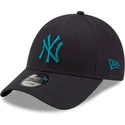 new-era-new-york-yankees-mlb-9forty-league-essential-justerbar-marinbla-bojd-keps-med-bla-logotyp