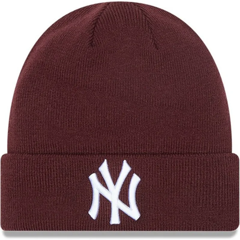 mossor-rod-granate-cuff-beanie-league-essential-fran-new-york-yankees-mlb-av-new-era