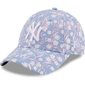 kepsar-curva-bla-justerbart-band-rosa-9forty-floral-fran-new-york-yankees-mlb-av-new-era
