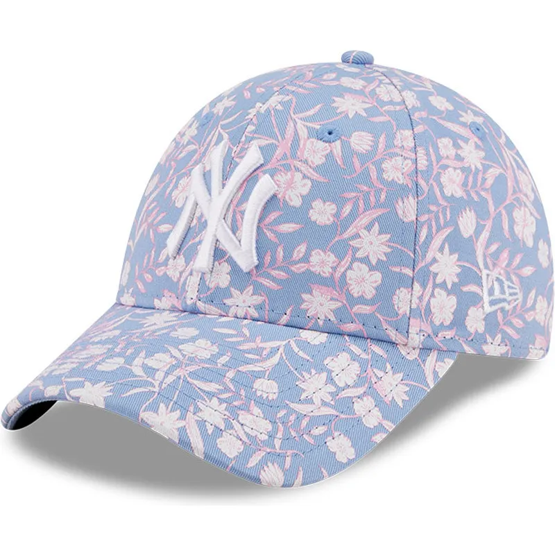 kepsar-curva-bla-justerbart-band-rosa-9forty-floral-fran-new-york-yankees-mlb-av-new-era