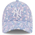 kepsar-curva-bla-justerbart-band-rosa-9forty-floral-fran-new-york-yankees-mlb-av-new-era