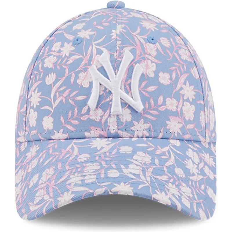 kepsar-curva-bla-justerbart-band-rosa-9forty-floral-fran-new-york-yankees-mlb-av-new-era