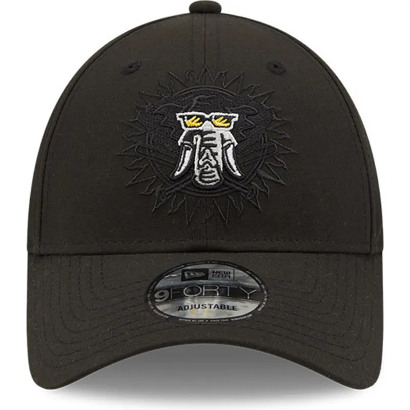 kepsar-curva-svart-snapback-9forty-elemental-fran-oakland-athletics-mlb-av-new-era