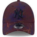 new-era-new-york-yankees-mlb-9forty-ray-scape-justerbar-morkrod-bojd-keps-med-marinbla-logotyp
