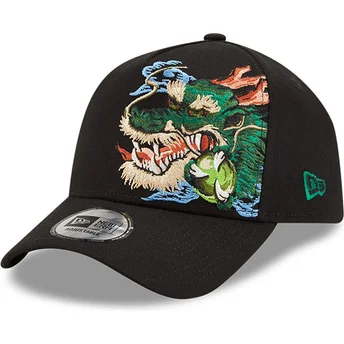 svart-bojd-skarm-snapback-keps-9forty-e-frame-tattoo-pack-med-drake-fran-new-era