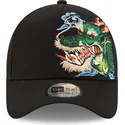 svart-bojd-skarm-snapback-keps-9forty-e-frame-tattoo-pack-med-drake-fran-new-era