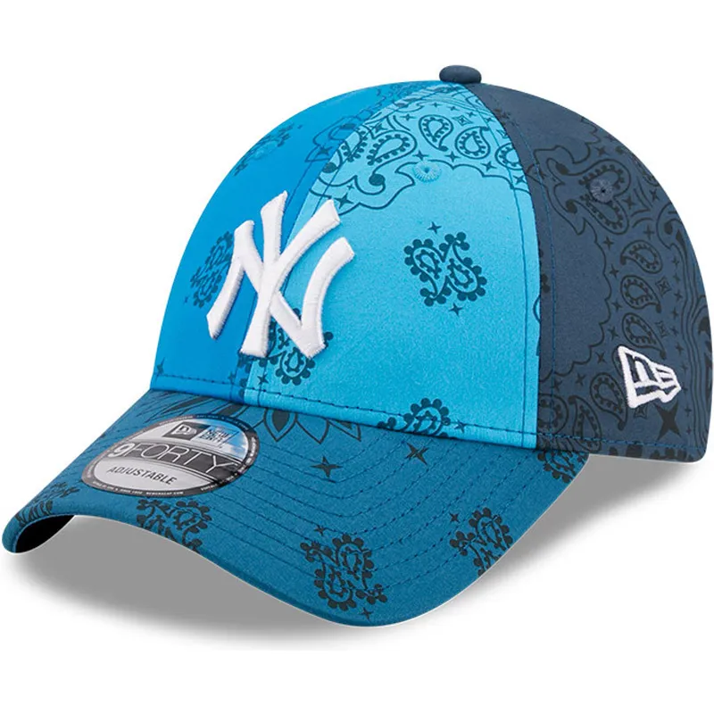 kepsar-curva-bla-justerbart-band-9forty-paisley-print-fran-new-york-yankees-mlb-av-new-era